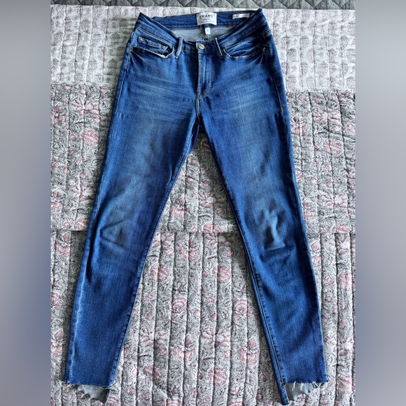 FRAME Le Skinny De Jeanne in Cape May Blue Ankle Stretch Revolve 27 - Picture 5 of 9